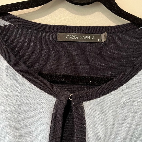 Blue Open Front Cardigan by Gabby Isabella, Size M - Picture 4 of 6